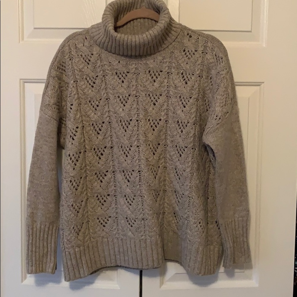 Tahari Wool Blend Turtleneck Knit Sweater